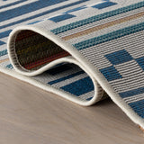 Dash & Albert Caldera Modern Checkered Indoor/Outdoor Rug in Blue, photo 8