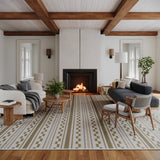 Dash & Albert Caldera Modern Checkered Indoor/Outdoor Rug in Tan, photo 3