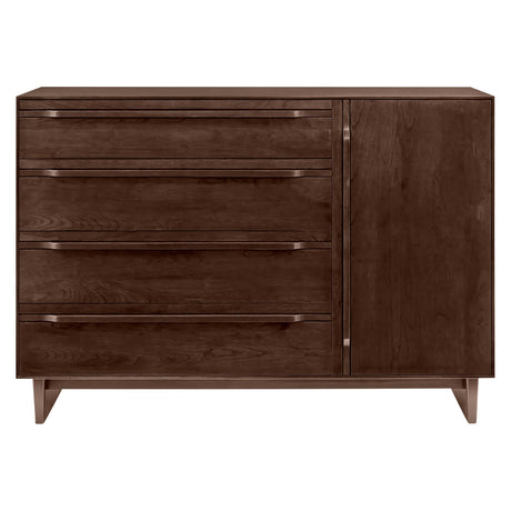 West Bros Camber Door Dresser in 88 Umber, on white