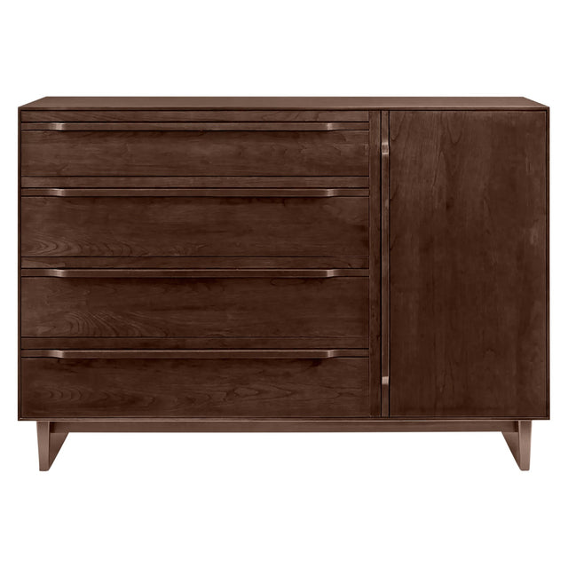 West Bros Camber Door Dresser in 88 Umber, on white
