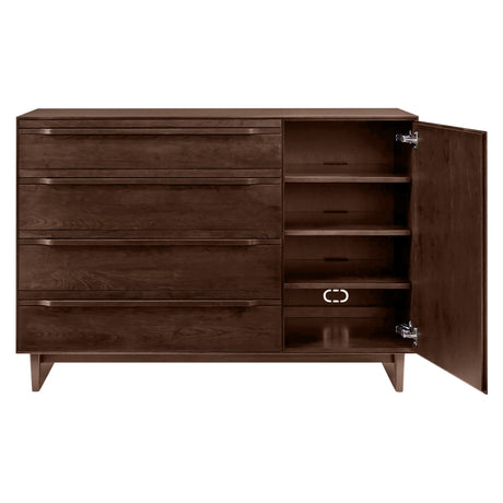 West Bros Camber Door Dresser in 88 Umber, on white