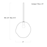 Molten Pendant Large With Smoke Glass