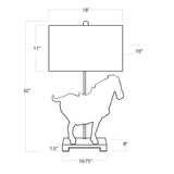 Dynasty Horse Table Lamp Pair