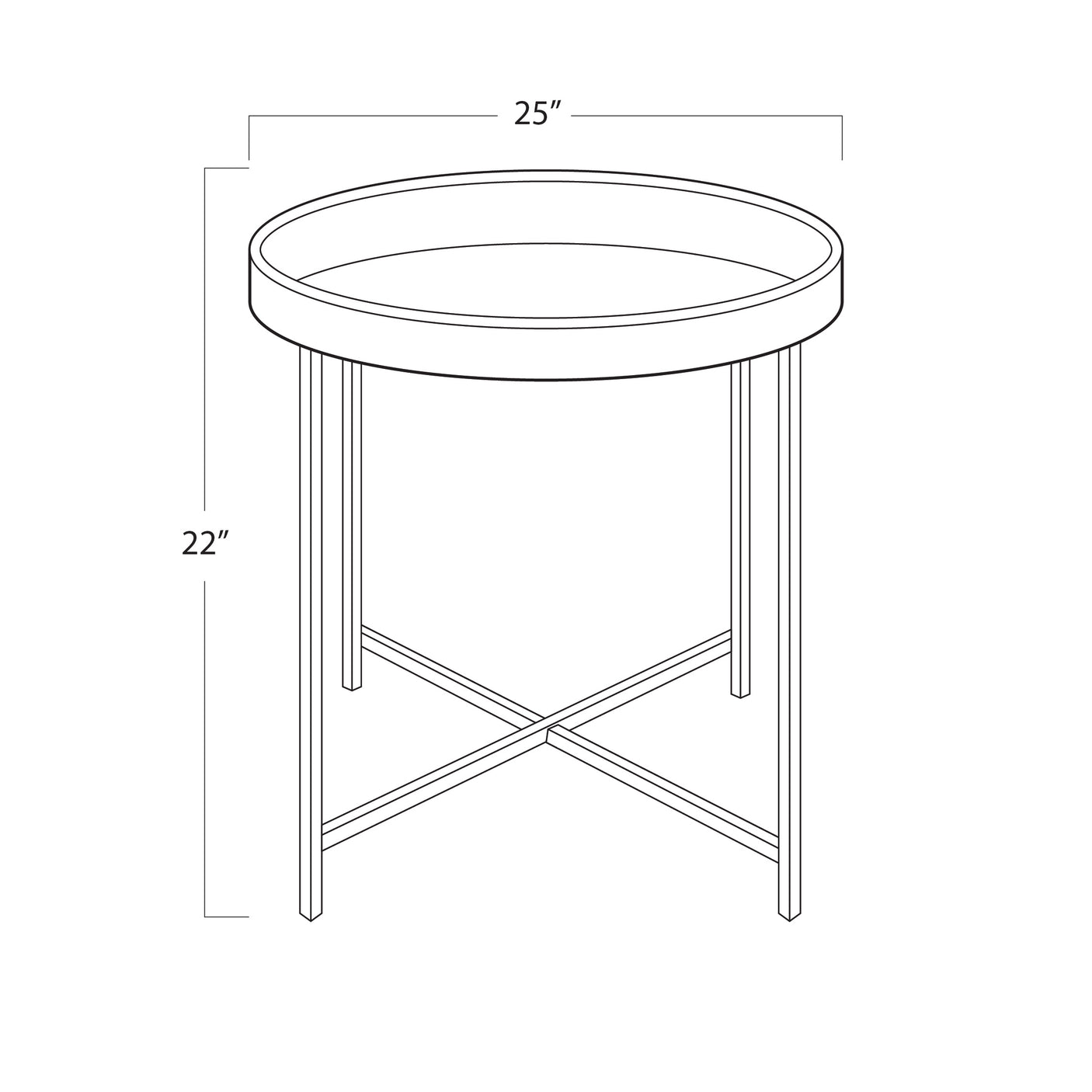 Derby Leather Tray Table