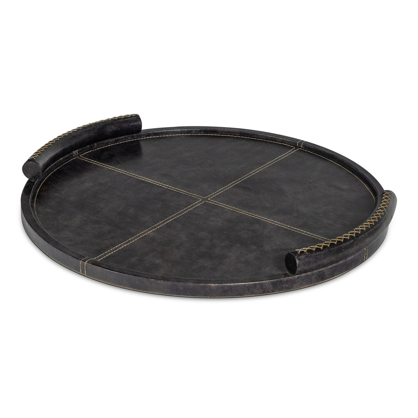 Forte Leather Tray Round