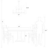 Nine Light Chandelier — 30.25", 3.5 W