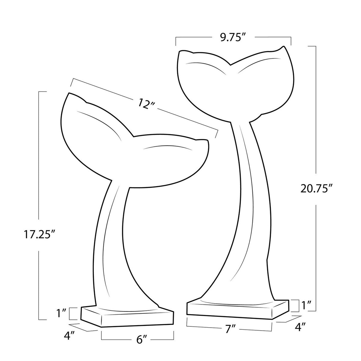 Whale Tail Pair