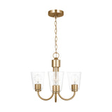 Miles Three Light Chandelier — Clear