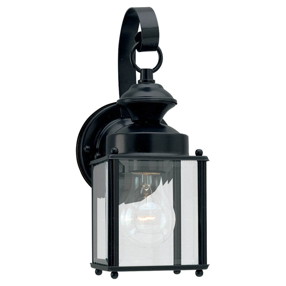 Jamestowne One Light Outdoor Wall Lantern — 11.25", Clear Beveled