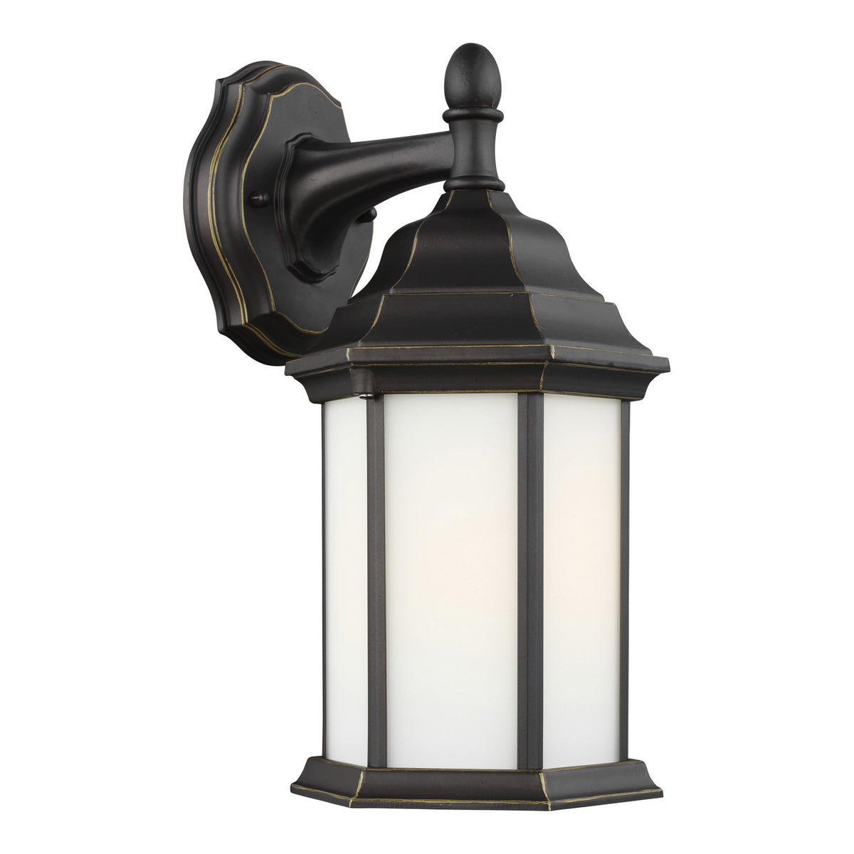Sevier 12.5" Down Lantern — Satin Etched