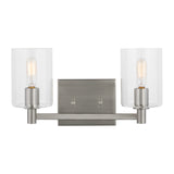 LED Bath Wall Sconce — W: 14.25" × H: 7.75" × D: 6.38"
