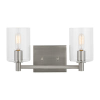 LED Bath Wall Sconce — W: 14.25" × H: 7.75" × D: 6.38"