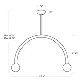 Happy LED Pendant — 22.75"