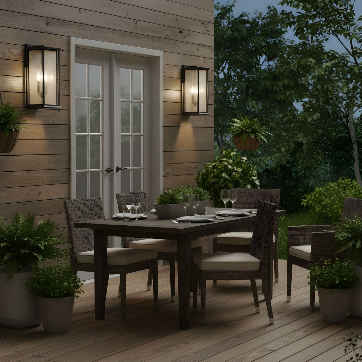Audley 20" Lantern — Distressed Seeded