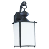 Jamestowne One Light Outdoor Wall Lantern — 17.00", Etched White Tiffany