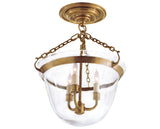 Country Semi-Flush Bell Jar Lantern