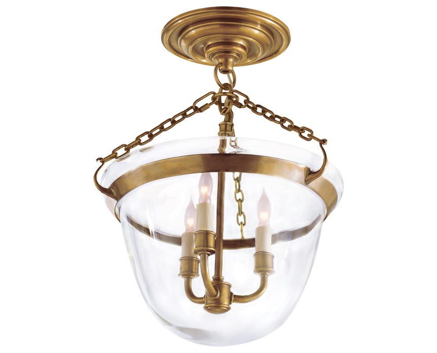Country Semi-Flush Bell Jar Lantern