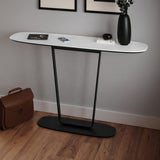 BDi Cloud 9 1183 Console Table in Cirrus White, in a room setting