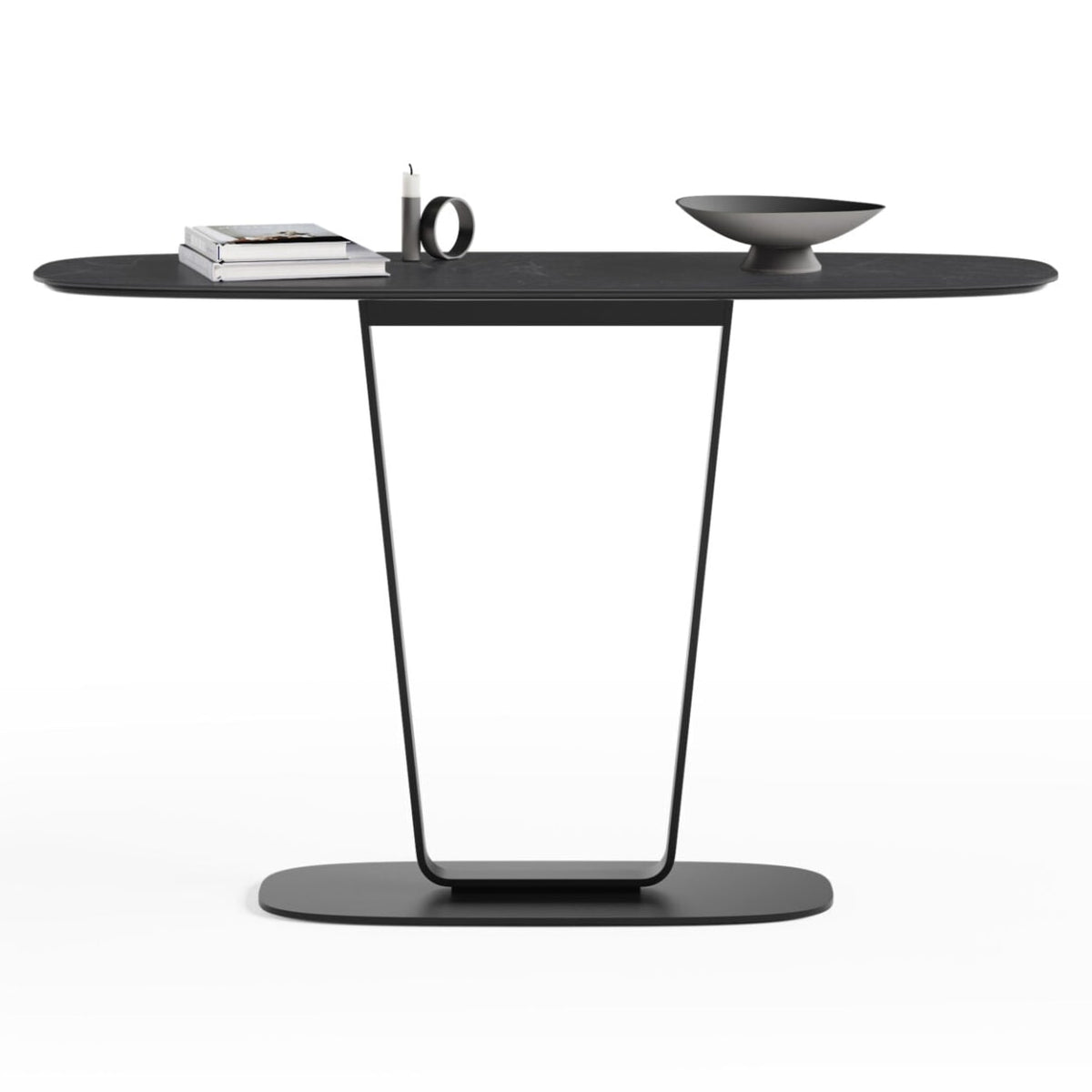 BDi Cloud 9 1183 Console Table in Nimbus Black, on white