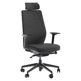 BDi Coda Modern Home Office Task Chair in Black/Grey High Performance Fabric, on white