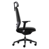 BDi Coda Modern Home Office Task Chair in Black/Grey High Performance Fabric, on white