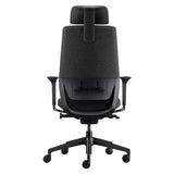 BDi Coda Modern Home Office Task Chair in Black/Grey High Performance Fabric, on white