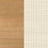 Two fabric swatches side by side, one brown and one white with a woven pattern.