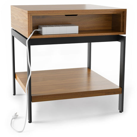 BDi Cora 1176 End Table in Natural Walnut, on white