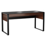 BDi Corridor 6501 Office Desk in Chocolate Stained Walnut, on white