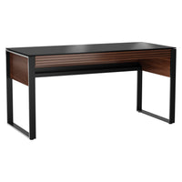 BDi Corridor 6501 Office Desk in Chocolate Stained Walnut, on white