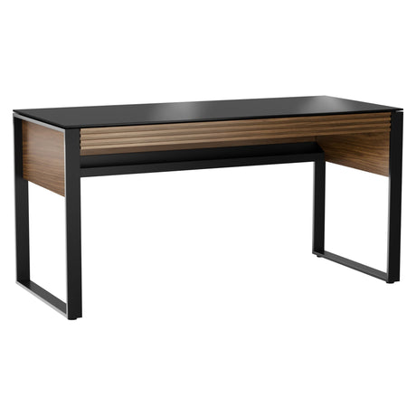BDi Corridor 6501 Office Desk in Natural Walnut, on white
