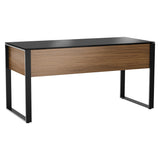 BDi Corridor 6501 Office Desk in Natural Walnut, on white