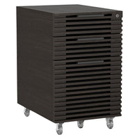 BDi Corridor 6507 Mobile File Cabinet in Charcoal Stained Ash, on white