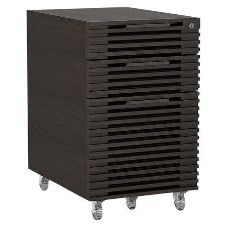BDi Corridor 6507 Mobile File Cabinet in Charcoal Stained Ash, on white