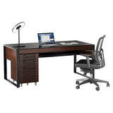 BDi Corridor 6507 Mobile File Cabinet in Chocolate Stained Walnut, on white