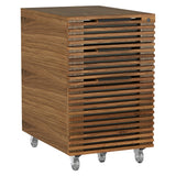 BDi Corridor 6507 Mobile File Cabinet in Natural Walnut, on white