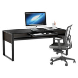 BDi Corridor 6521 Executive Office Desk in Charcoal Stained Ash, on white