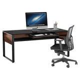 BDi Corridor 6521 Executive Office Desk in Chocolate Stained Walnut, on white
