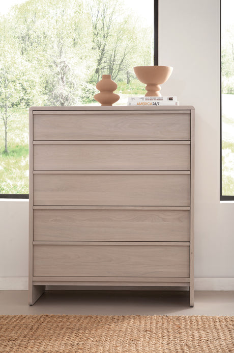 West Bros Corsa Chest of Drawers in 45 Weathered Wood, angled view