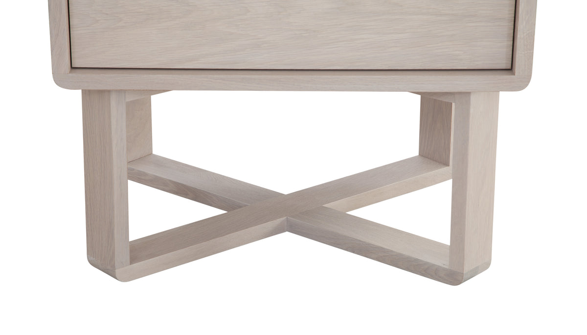 West Bros Corsa Night Table in 45 Weathered Wood, drawer detail