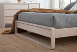 West Bros Corsa Panel Bed in 45 Weathered Wood, footboard detail
