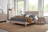 West Bros Corsa Panel Bed in 45 Weathered Wood, in a room setting
