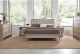 West Bros Corsa Panel Bed in 45 Weathered Wood, in a room setting