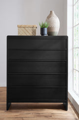 West Bros Corsa Chest of Drawers in 46 Noir, drawer detail