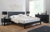 West Bros Corsa Slat Bed in 46 Noir, angled view