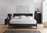 West Bros Corsa Panel Bed in 46 Noir, footboard detail