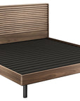 Natural Walnut with Powder Coated Steel and Solid Pine (King Size) | BDI Cross-Linq Bed | Valley Ridge Furniture