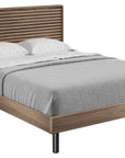 Natural Walnut with Powder Coated Steel and Solid Pine (Queen Size) | BDI Cross-Linq Bed | Valley Ridge Furniture