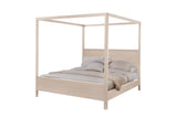 West Bros Curva Poster Bed in 45 Weathered Wood, on white
