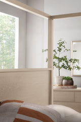 West Bros Curva Poster Bed in 45 Weathered Wood, detail